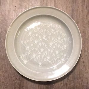 Vintage Dansk Replacement Plate taupe with white design